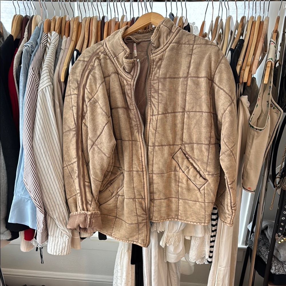 Tan Quilted Women's Jacket